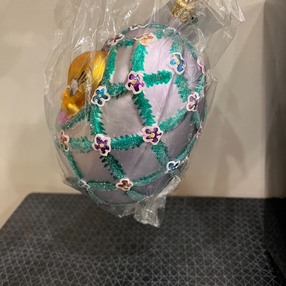 Radko Warner Bros Ornament Faberge Tweety Bird Egg 613 LTD edition, NEW MINT - Picture 5 of 10